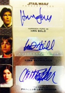 2014-Topps-Star-Wars-Chrome-Perspectives-Autographs-Harrison-Ford-Mark-Hammil-Carrie-Fisher1-210x300