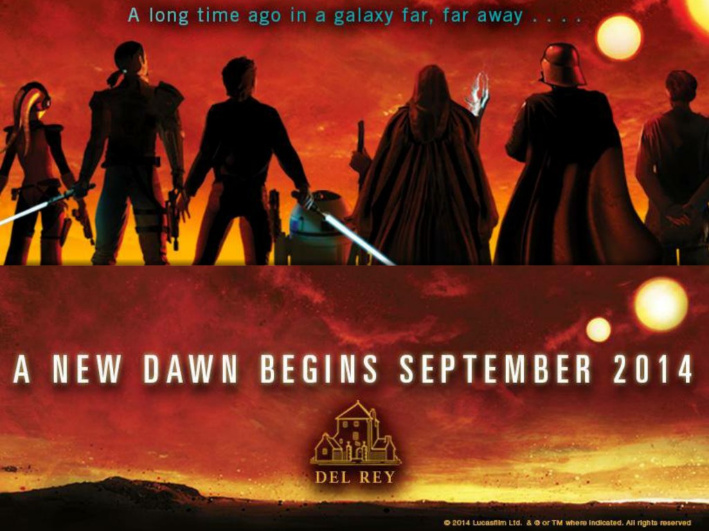 Promotional image from Del Rey books for the new line of Star Wars adult fiction. 