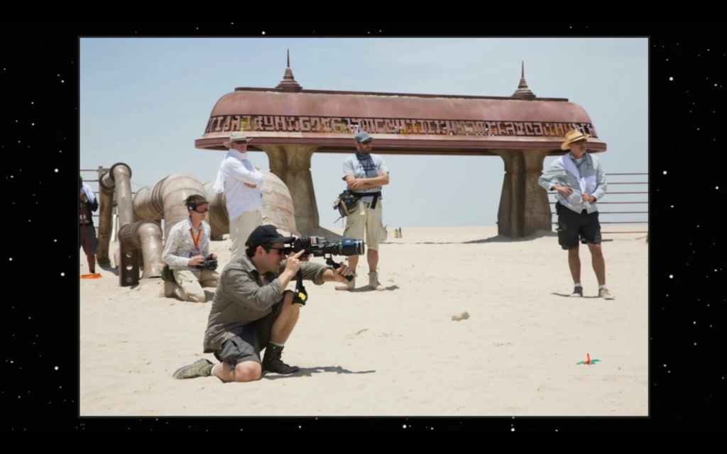 J.J. Abrams on set.