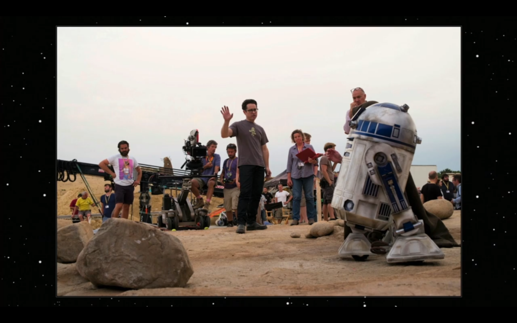 R2-D2 on set.