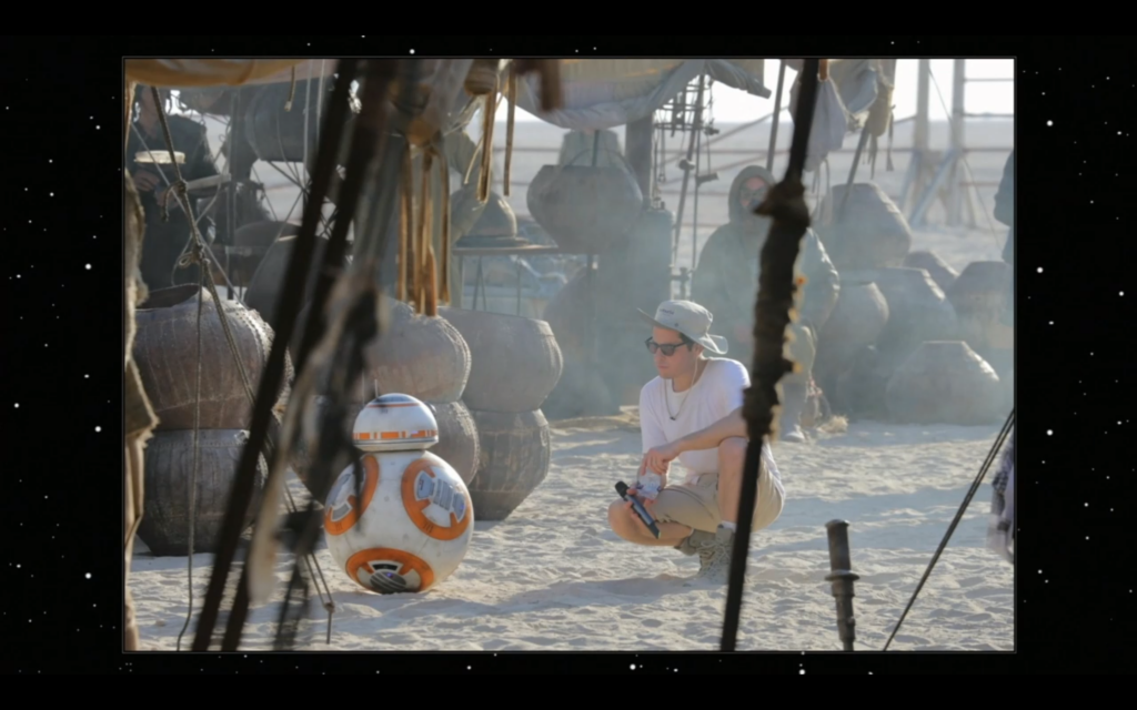 BB-8 on set.