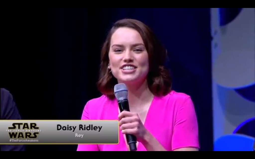 Daisy Ridley will be playing "Rey."