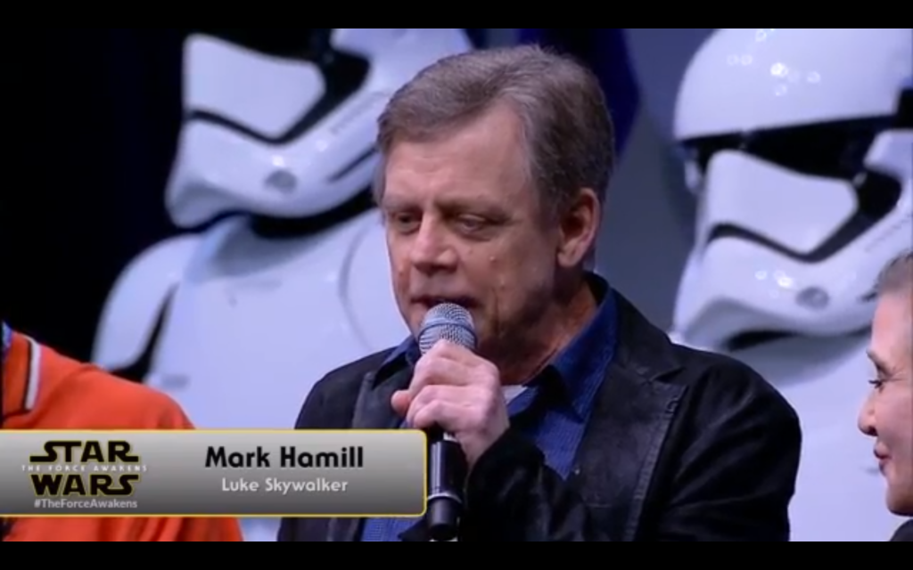 Mark Hamill as Luke Skywalker.