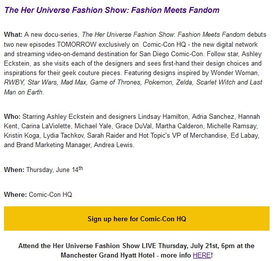 2016-07-14 11_10_35-TUNE IN_ New Her Universe Fashion Show Episodes Debut TOMORROW on CCHQ! - Inbox