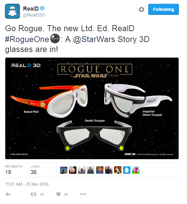Star Wars: Rogue One Exclusive 3D Glasses Revealed