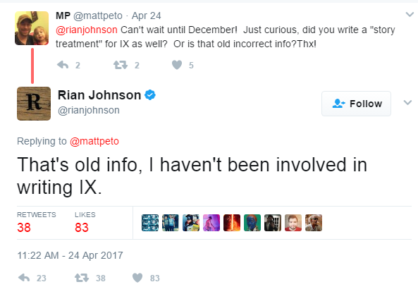 Rian Johnson Confirms He Is Not Involved in Writing Episode IX  – A Daily Stop for all Star Wars News!